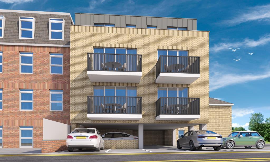 Lot: 127 - FORMER OFFICE WITH PLANNING FOR NINE FLATS - Proposed Rear Elevation